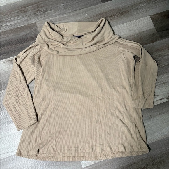 Roaman's Sweaters - Roaman's Cowl Neck Sweater in Beige